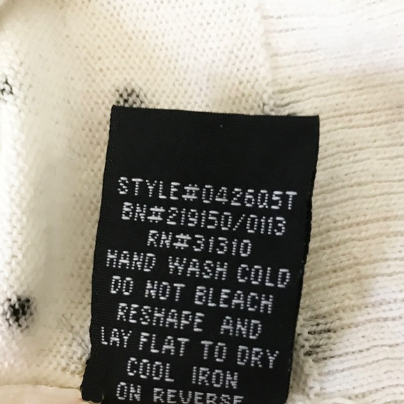 NWOT AB Studio 100% Cotton Knit Polka Dot Sweater Size L - Picture 5 of 5